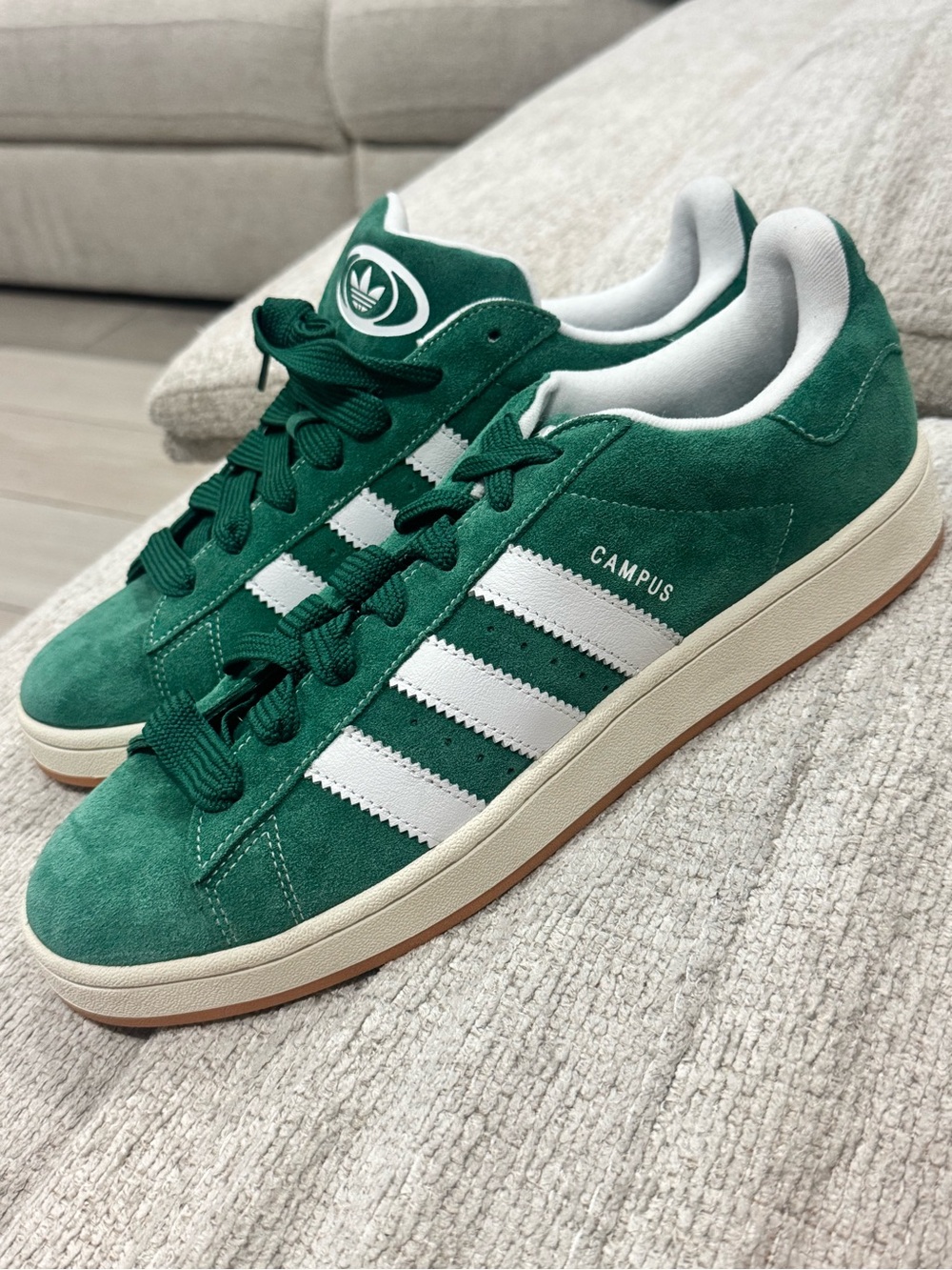 adidas Campus Suede Sneakers - Green/White